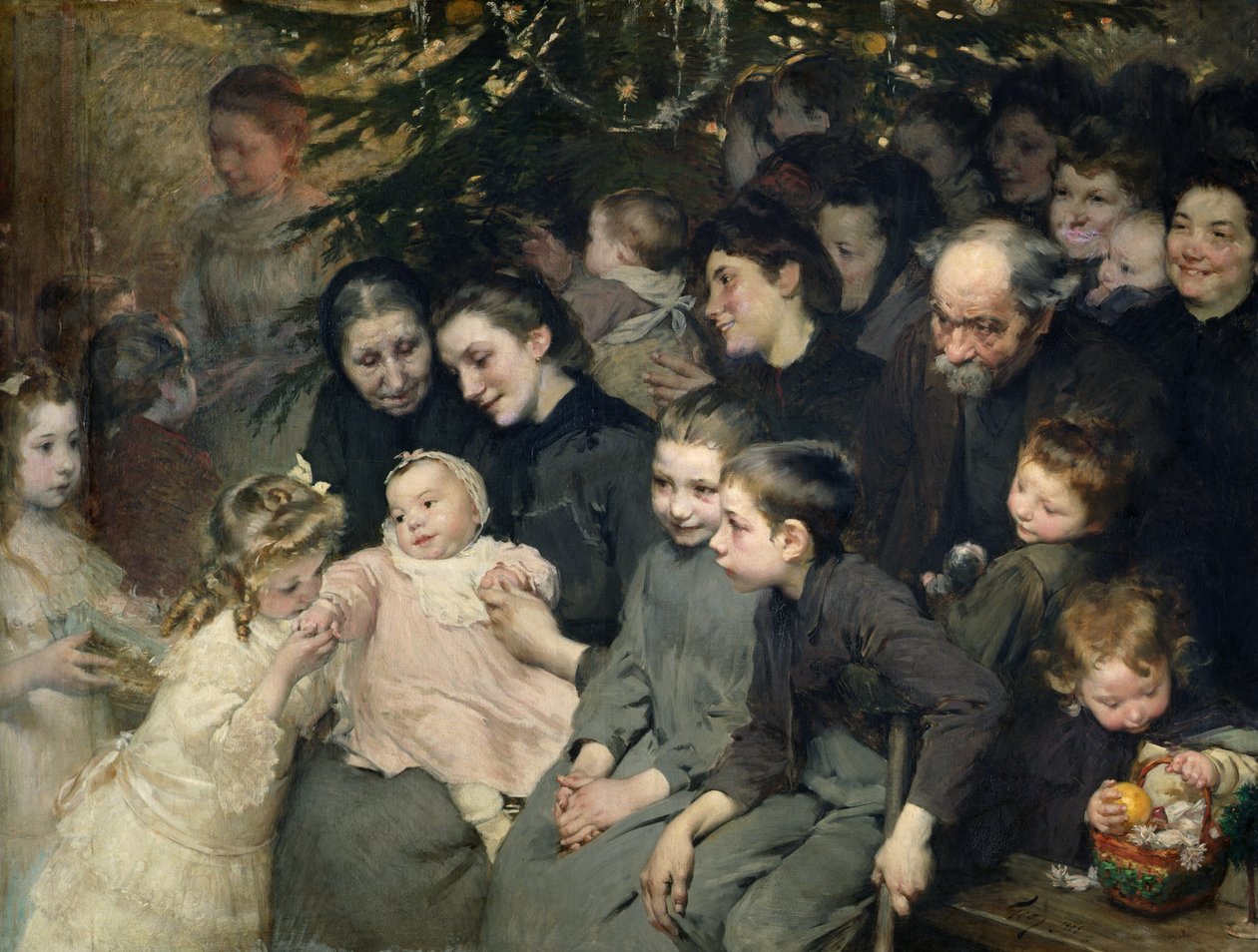 Maitopisara Bellevillessä: joulukuusi sairaalassa, 1908 tekijältä Henri Jules Jean Geoffroy