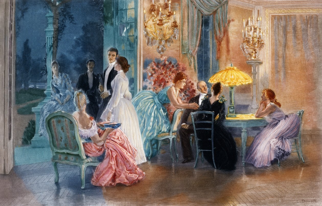 Ilta linnassa, 1890 tekijältä Henri Lucien Doucet