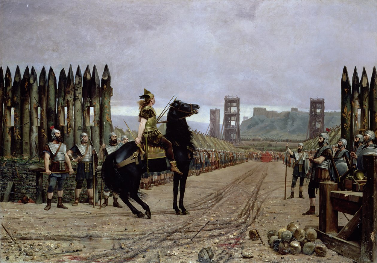 Vercingetorix (72-46 eKr.) ennen Caesaria, 52 eKr., 1886 tekijältä Henri Paul Motte