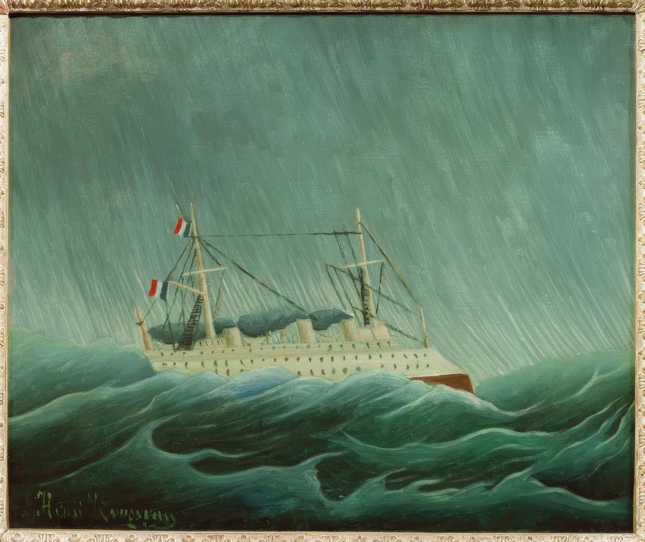 Le navire dans la tempête (L’orage sur la mer) tekijältä Henri Rousseau