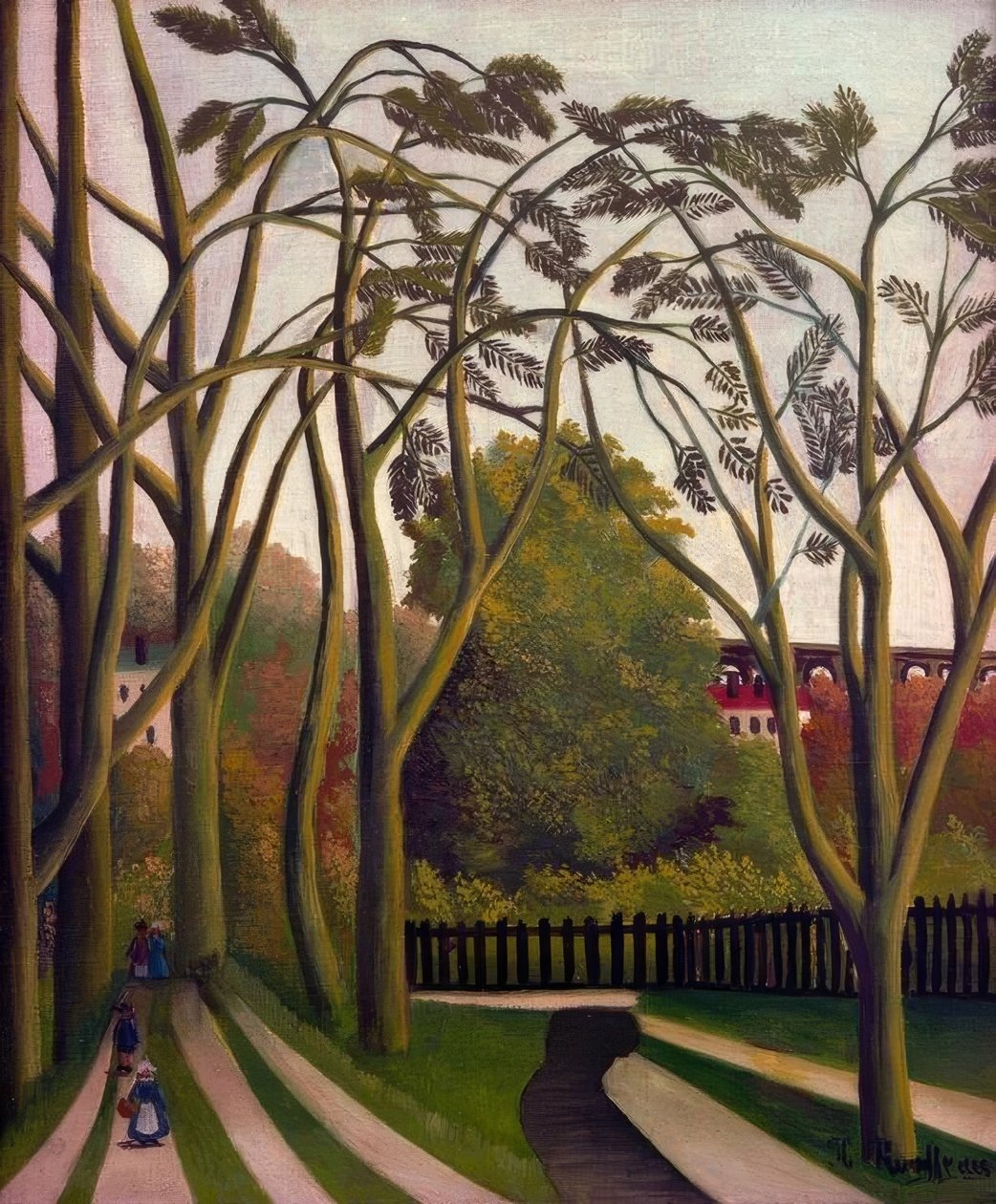 Paysage des bords de la Bièvre près Bicêtre printemps tekijältä Henri Rousseau
