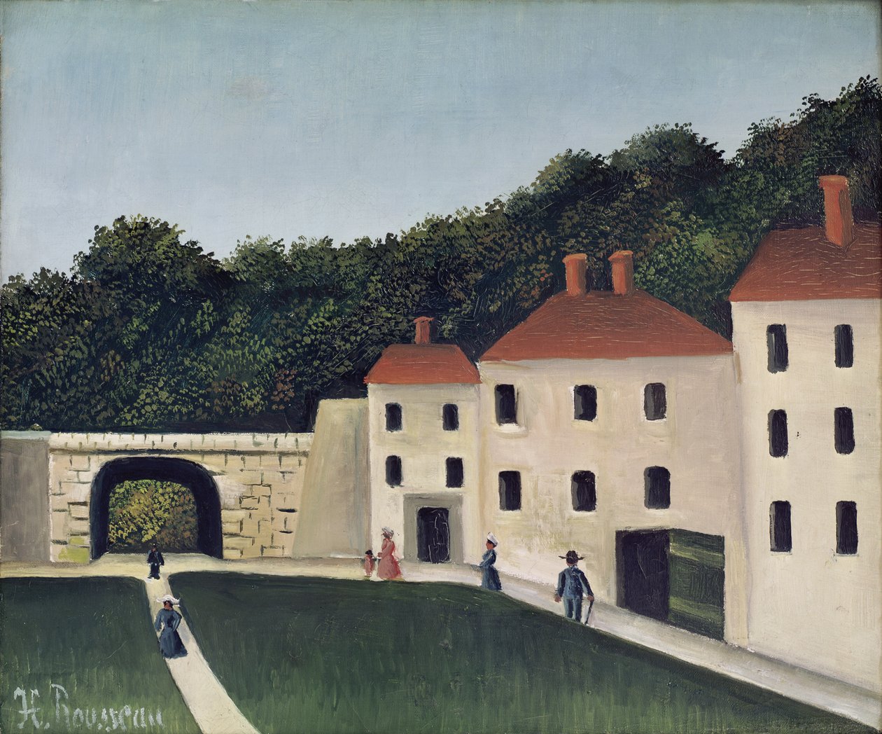 Promeneurs dans un Parc, 1908 tekijältä Henri Rousseau