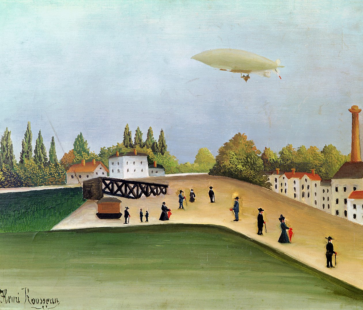 Ivryn laituri, noin 1908 tekijältä Henri Rousseau