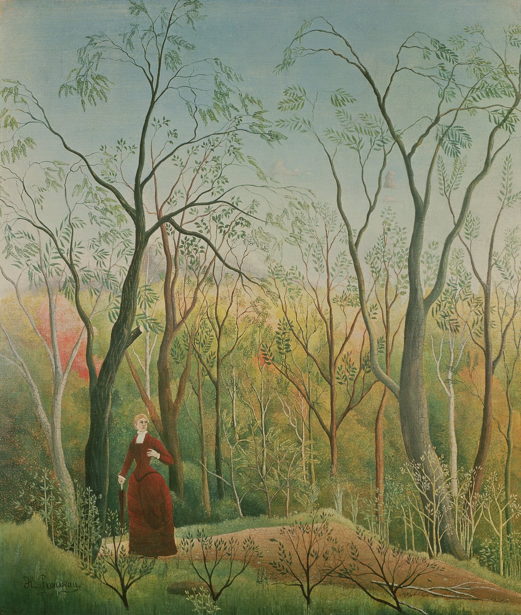 Kävely metsässä, 1886-90 tekijältä Henri Rousseau