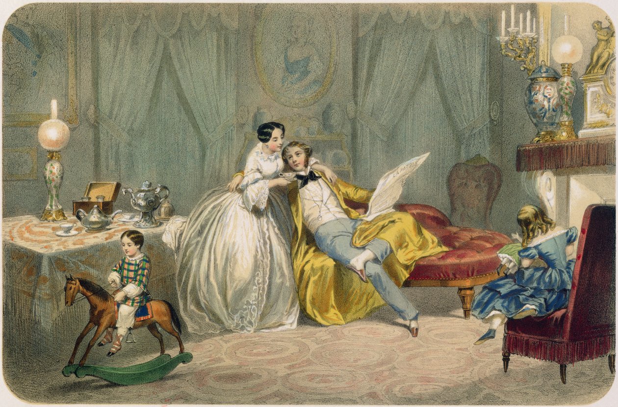 "Au coin du feu", "Soirees parisiennes" -sarjasta tekijältä Henri de Montaut