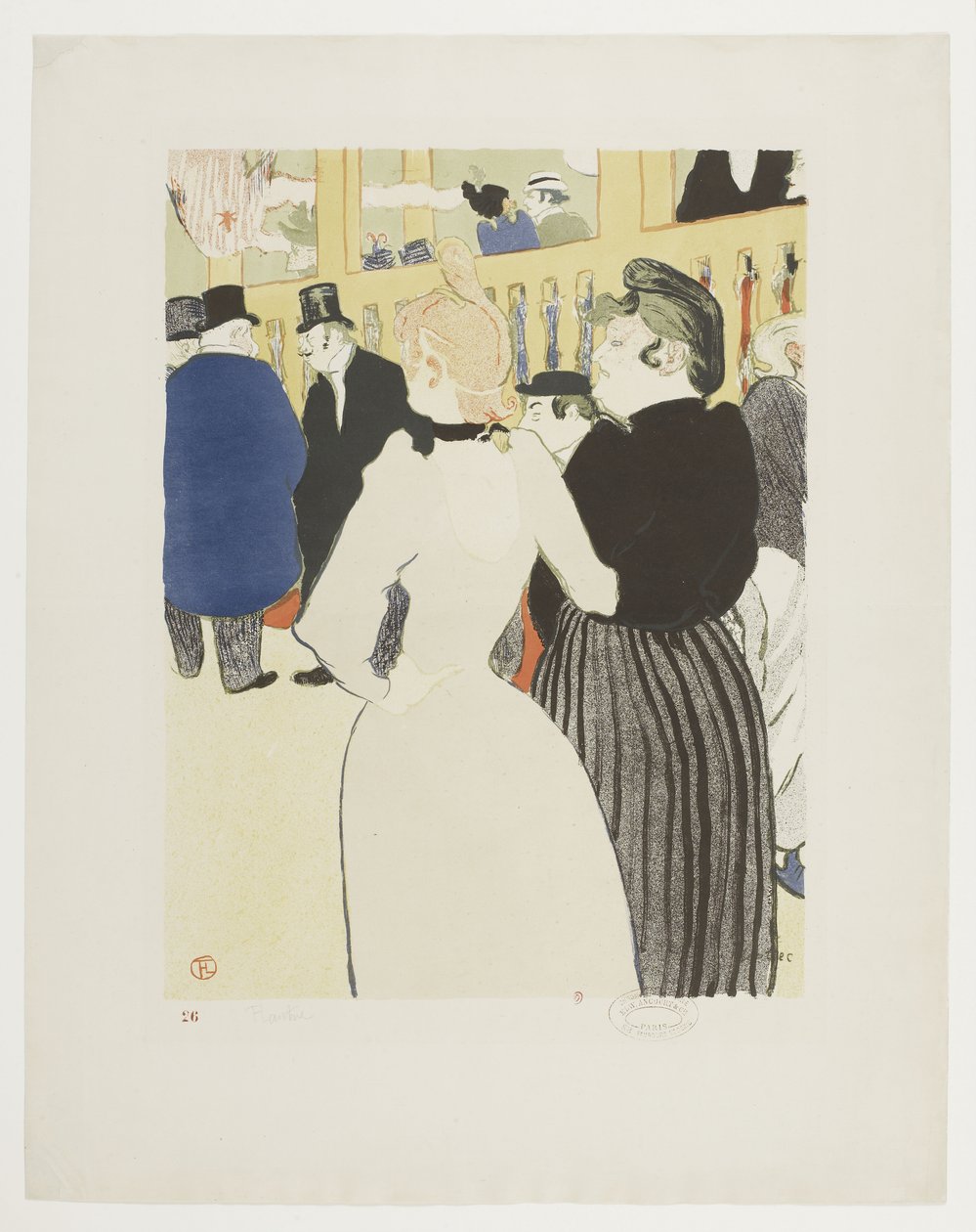 Moulin Rougessa La Goulue ja hänen sisarensa - tekijältä Henri de Toulouse Lautrec