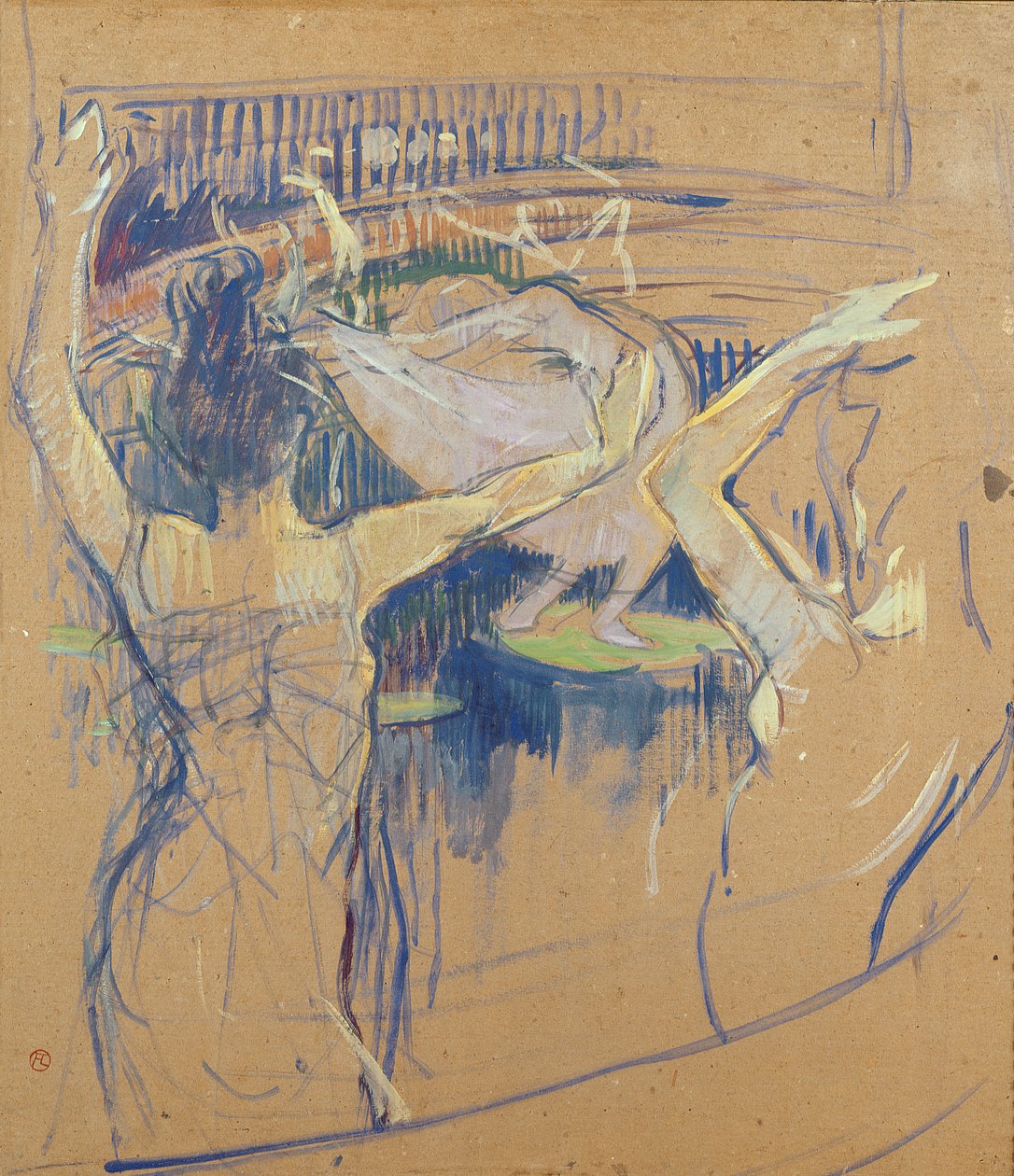 Ballet de Papa Chrysanthème, 1892 (öljy kartongille) tekijältä Henri de Toulouse Lautrec