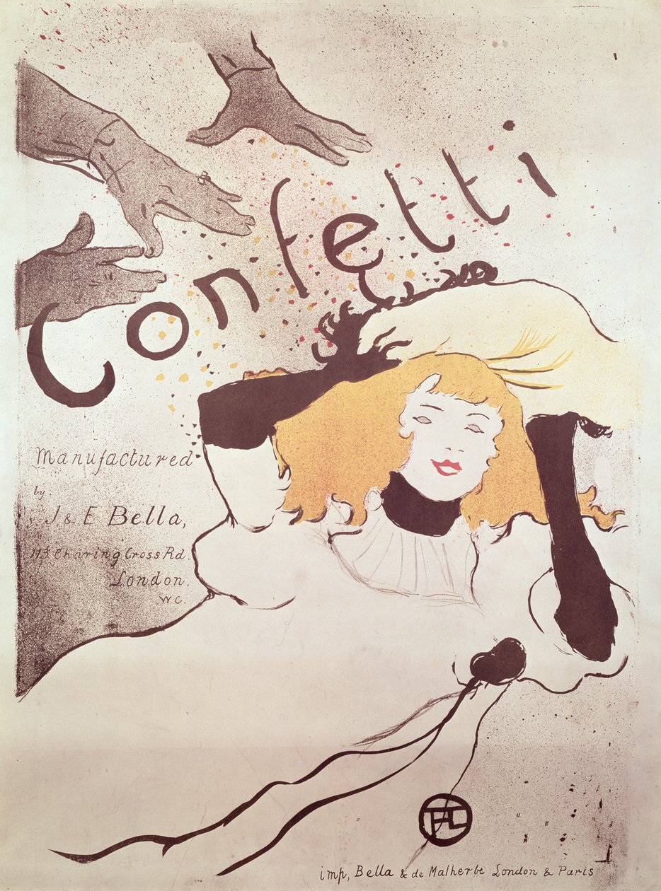 Konfetti, 1893 (katso myös 84459) tekijältä Henri de Toulouse Lautrec