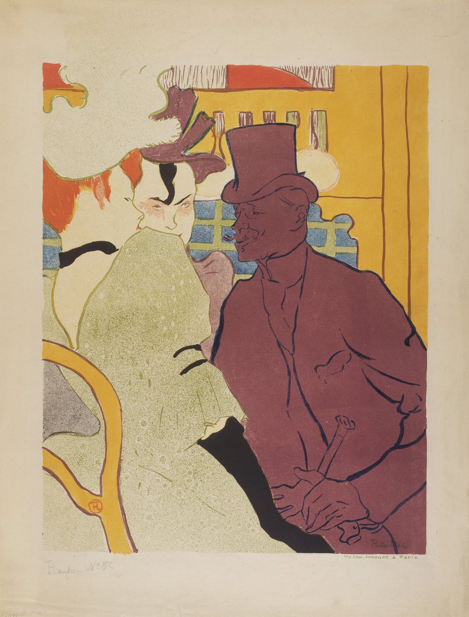 Flirtti (Englantilainen Moulin Rougessa) tekijältä Henri de Toulouse Lautrec
