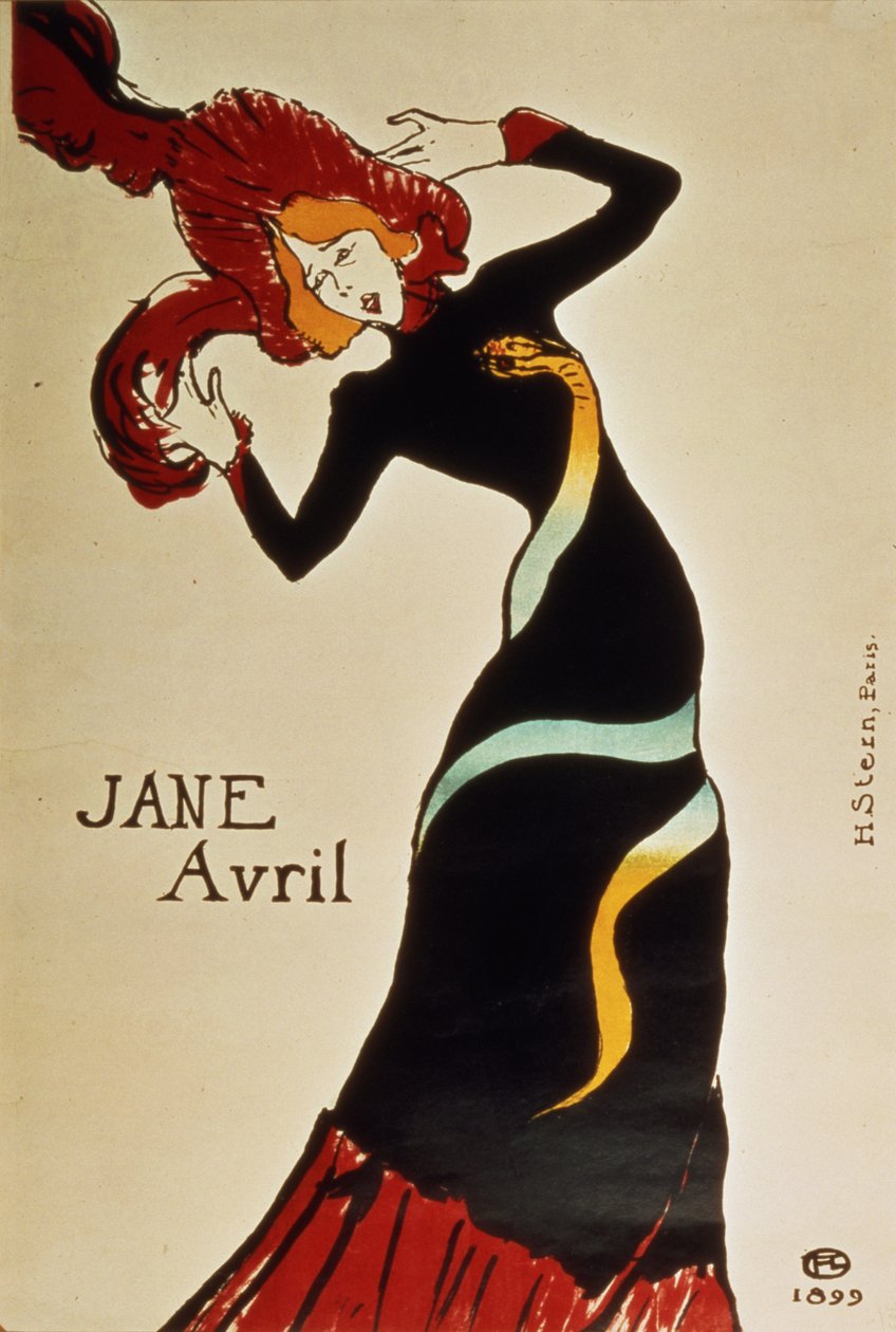 Jane Avril (1868-1943) 1899 tekijältä Henri de Toulouse Lautrec