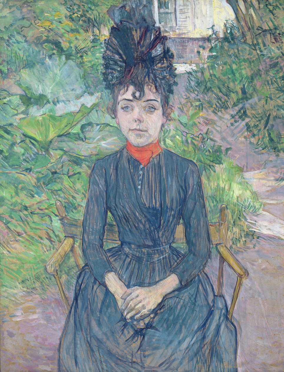 Justine Dieuhl, n. 1891 (öljy kortille) tekijältä Henri de Toulouse Lautrec