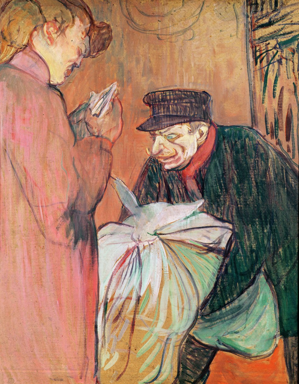 The Launderer of the House, 1894 (öljy kortille) tekijältä Henri de Toulouse Lautrec