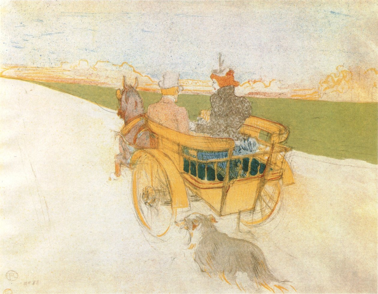 Ländliche Ausfahrt tekijältä Henri de Toulouse Lautrec