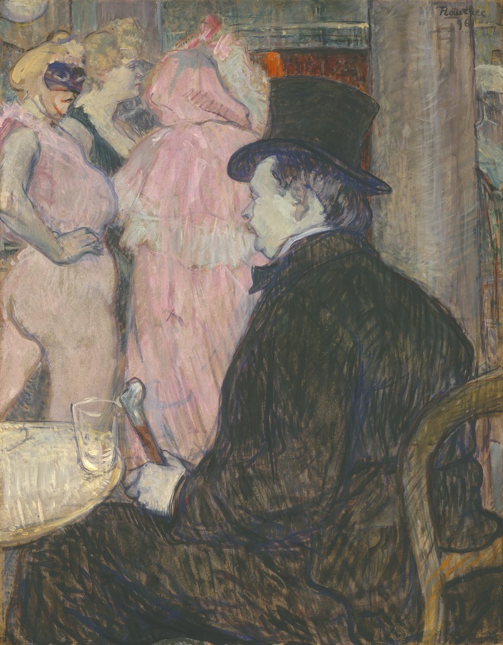 Maxime Dethomas, 1896 (öljy pahville) tekijältä Henri de Toulouse Lautrec