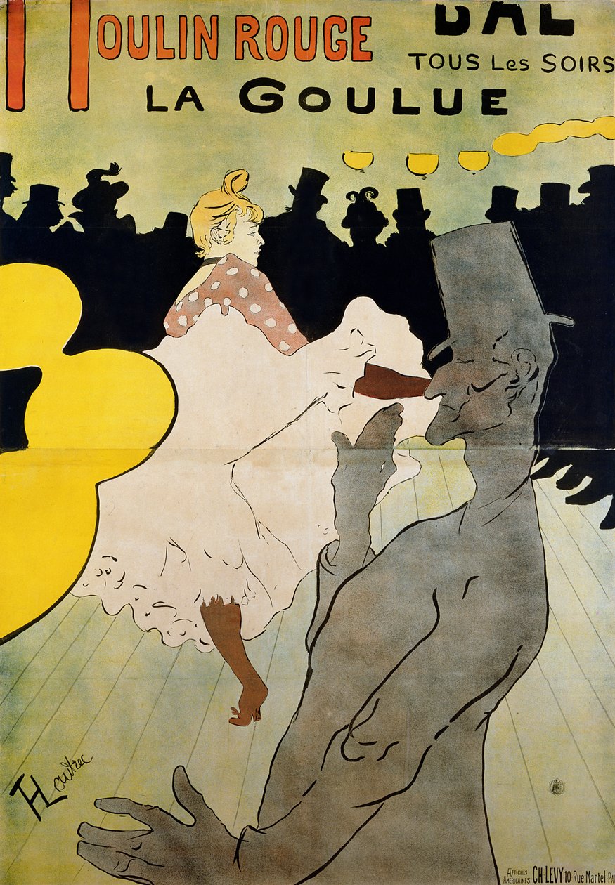 Moulin Rouge: La Goulue, 1891 tekijältä Henri de Toulouse Lautrec