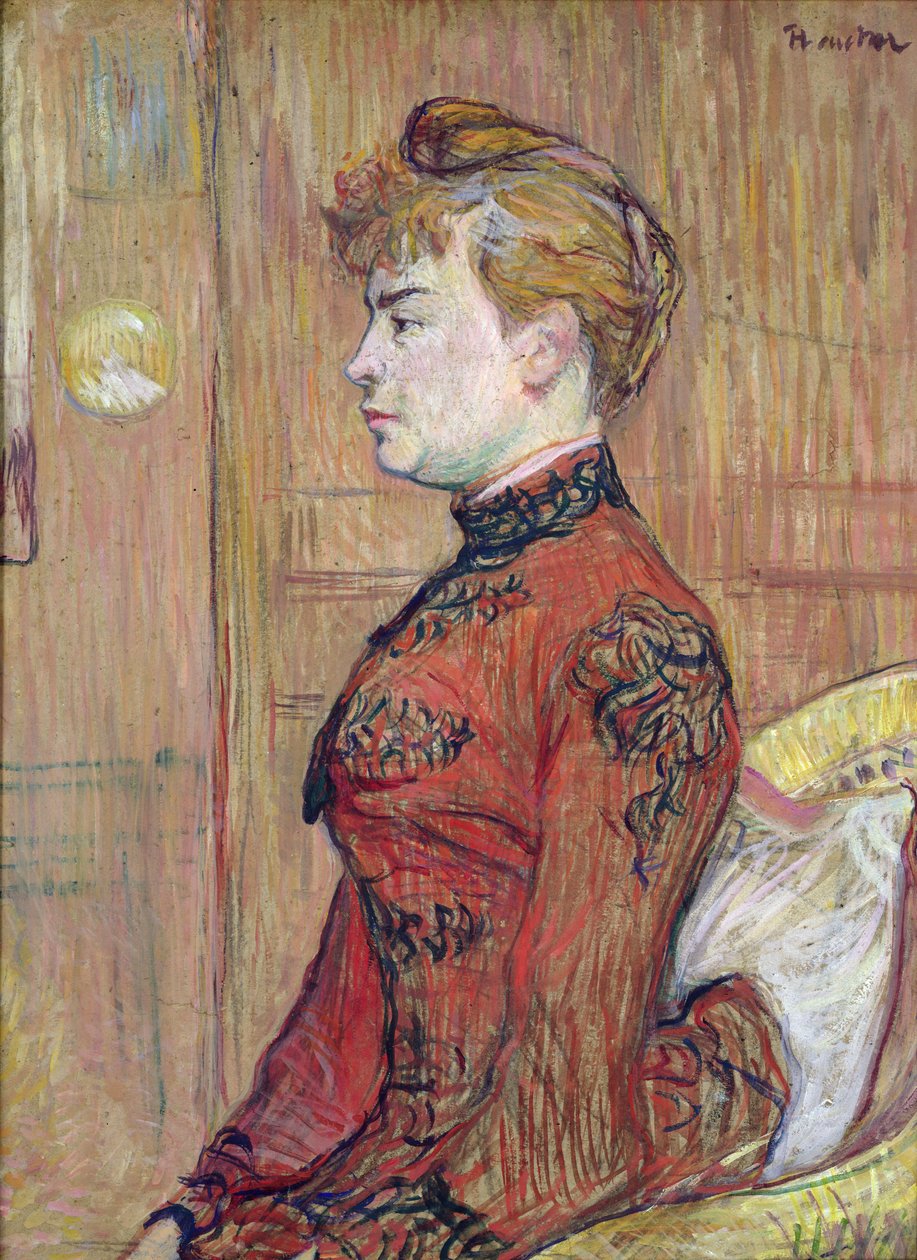 Muotokuvatutkimus naisesta profiilissa, 1890 (pastelli ja guassi pahville) tekijältä Henri de Toulouse Lautrec
