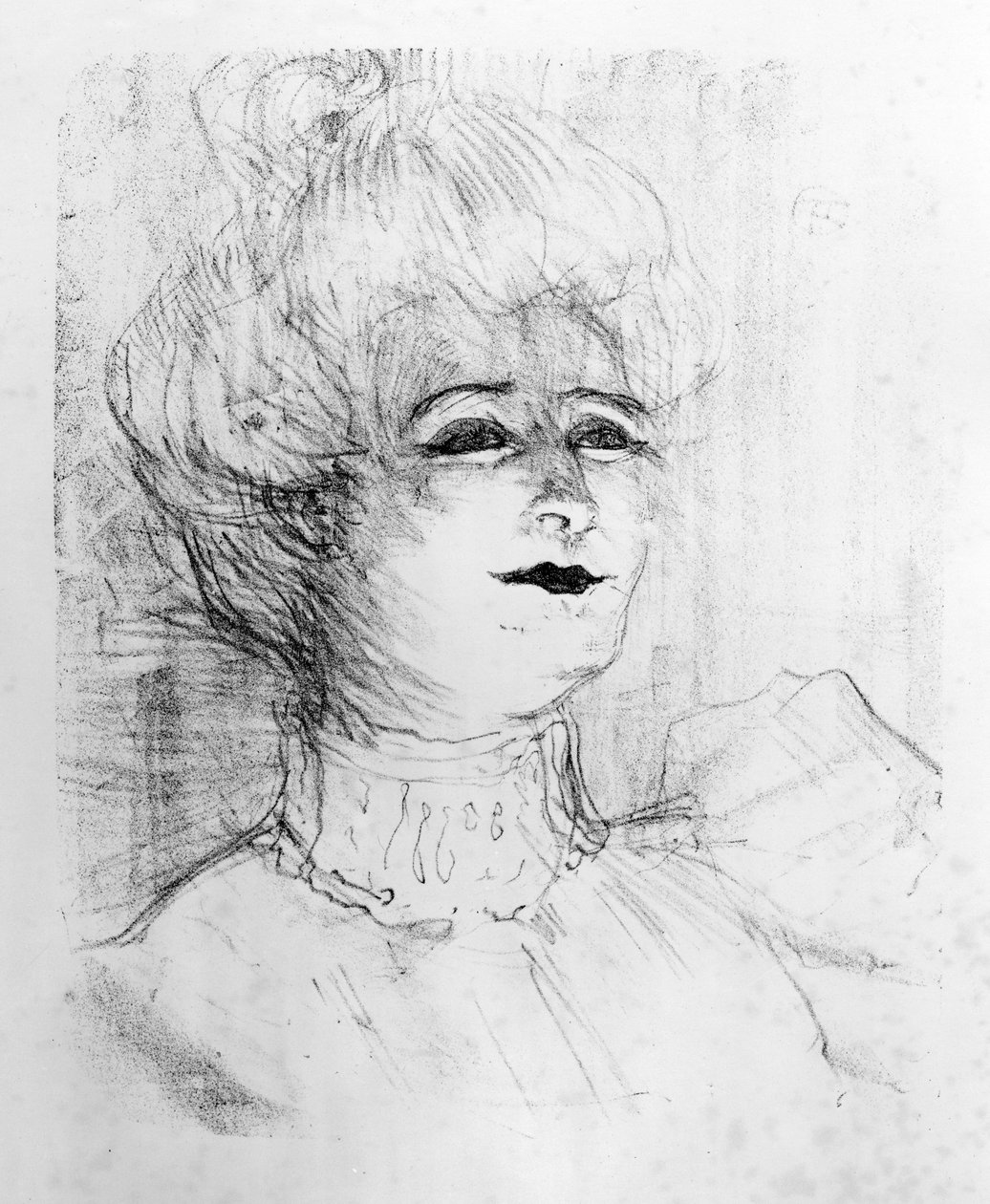 Marie-Louise Marsyn muotokuva lavalla, 1898 tekijältä Henri de Toulouse Lautrec