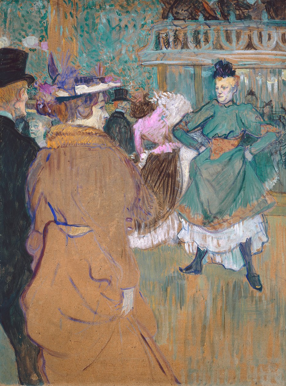 Quadrille Moulin Rougessa, 1892 (öljy pahville) tekijältä Henri de Toulouse Lautrec