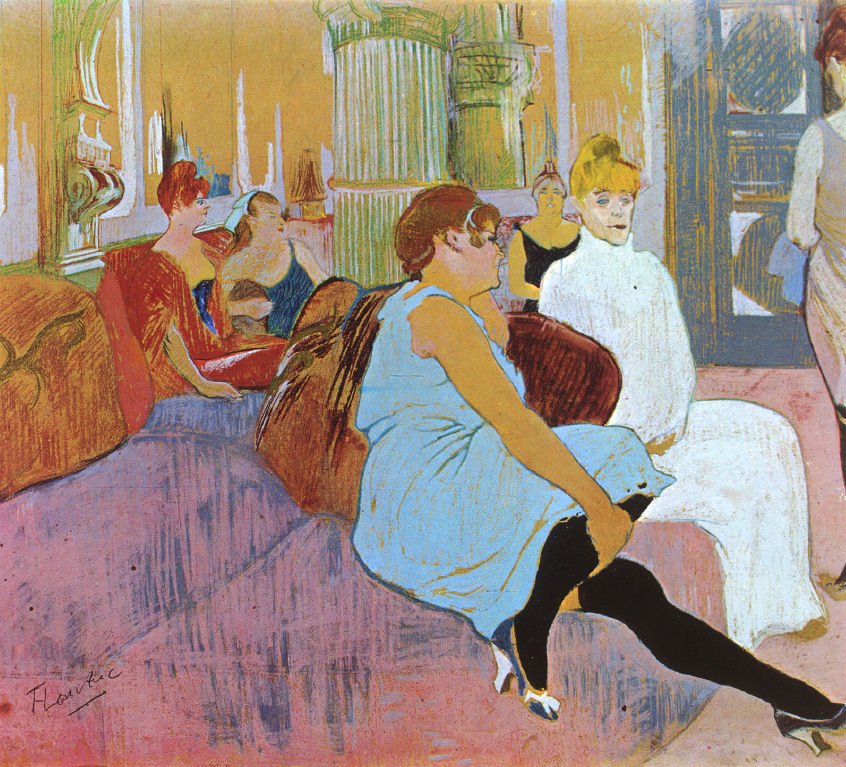 Salonki rue des moulinsissa tekijältä Henri de Toulouse Lautrec