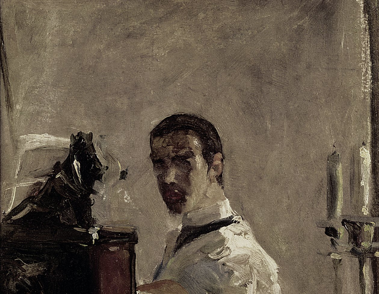 Omakuva, 1880 (yksityiskohta 37178) tekijältä Henri de Toulouse Lautrec