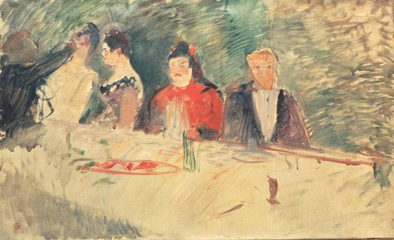 Luonnos ehtoolliselle, 1887 tekijältä Henri de Toulouse Lautrec