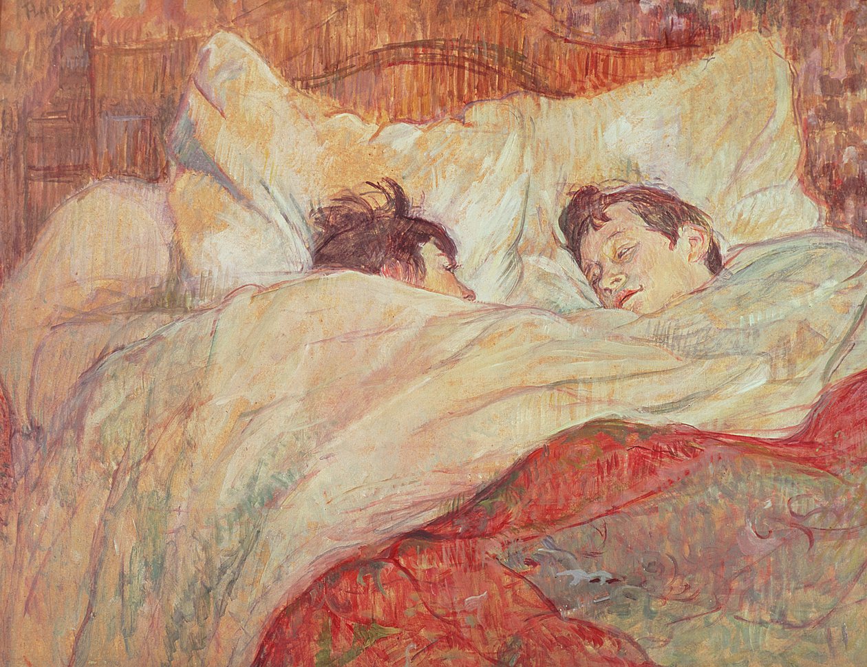 The Bed, n. 1892-1895 (öljy pahville) tekijältä Henri de Toulouse Lautrec