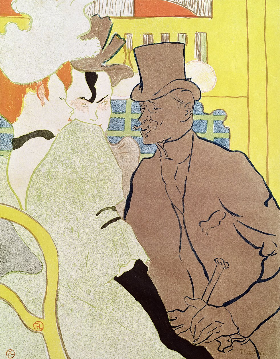 Englantilainen Moulin Rougessa, 1892 tekijältä Henri de Toulouse Lautrec