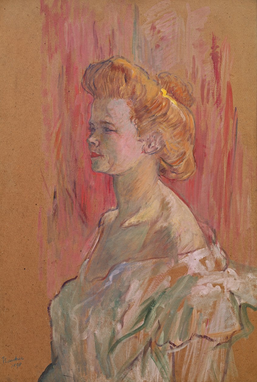 Sfinksi, 1898 (öljy pahville) tekijältä Henri de Toulouse Lautrec