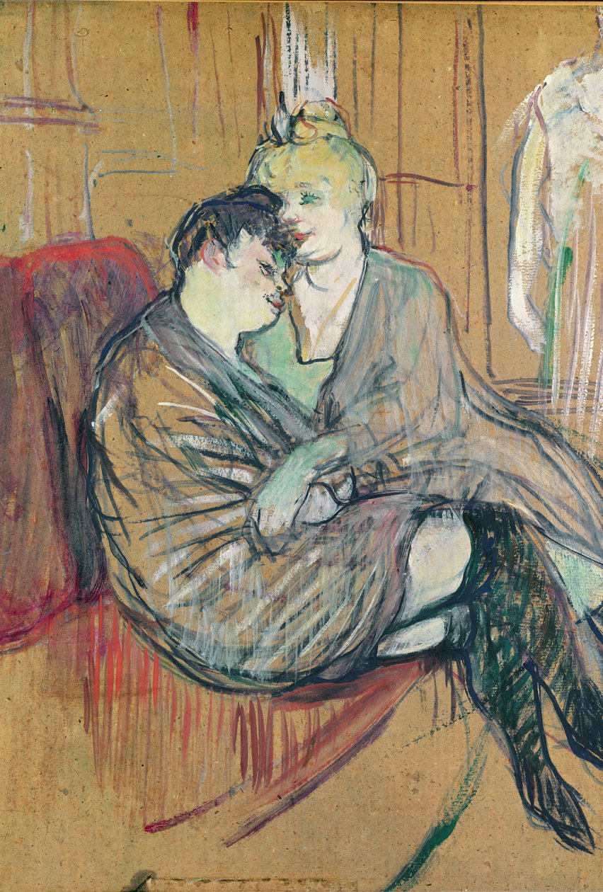 Kaksi ystävää, 1894 (öljy kortille) tekijältä Henri de Toulouse Lautrec