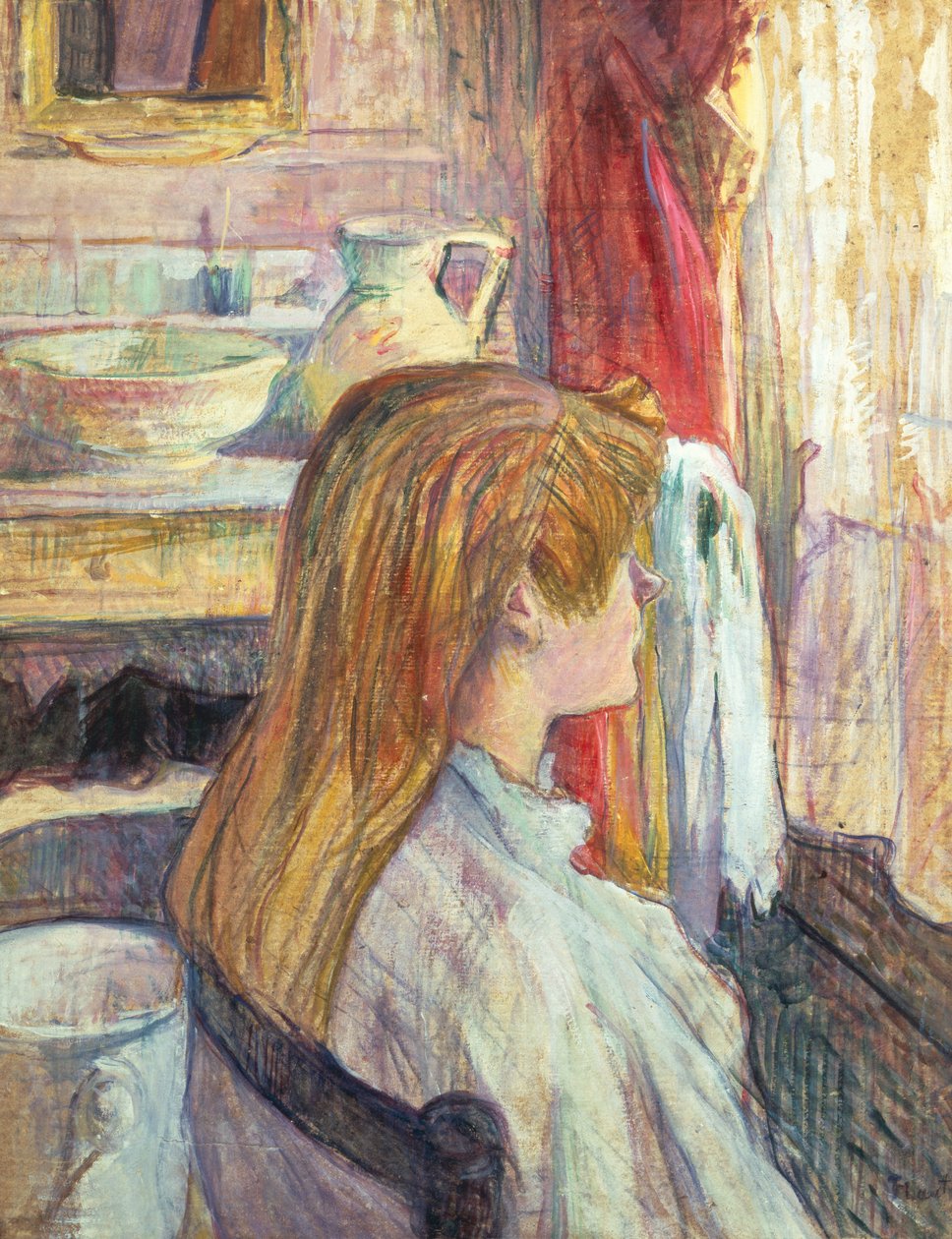 Nainen ikkunan ääressä, 1893 tekijältä Henri de Toulouse Lautrec