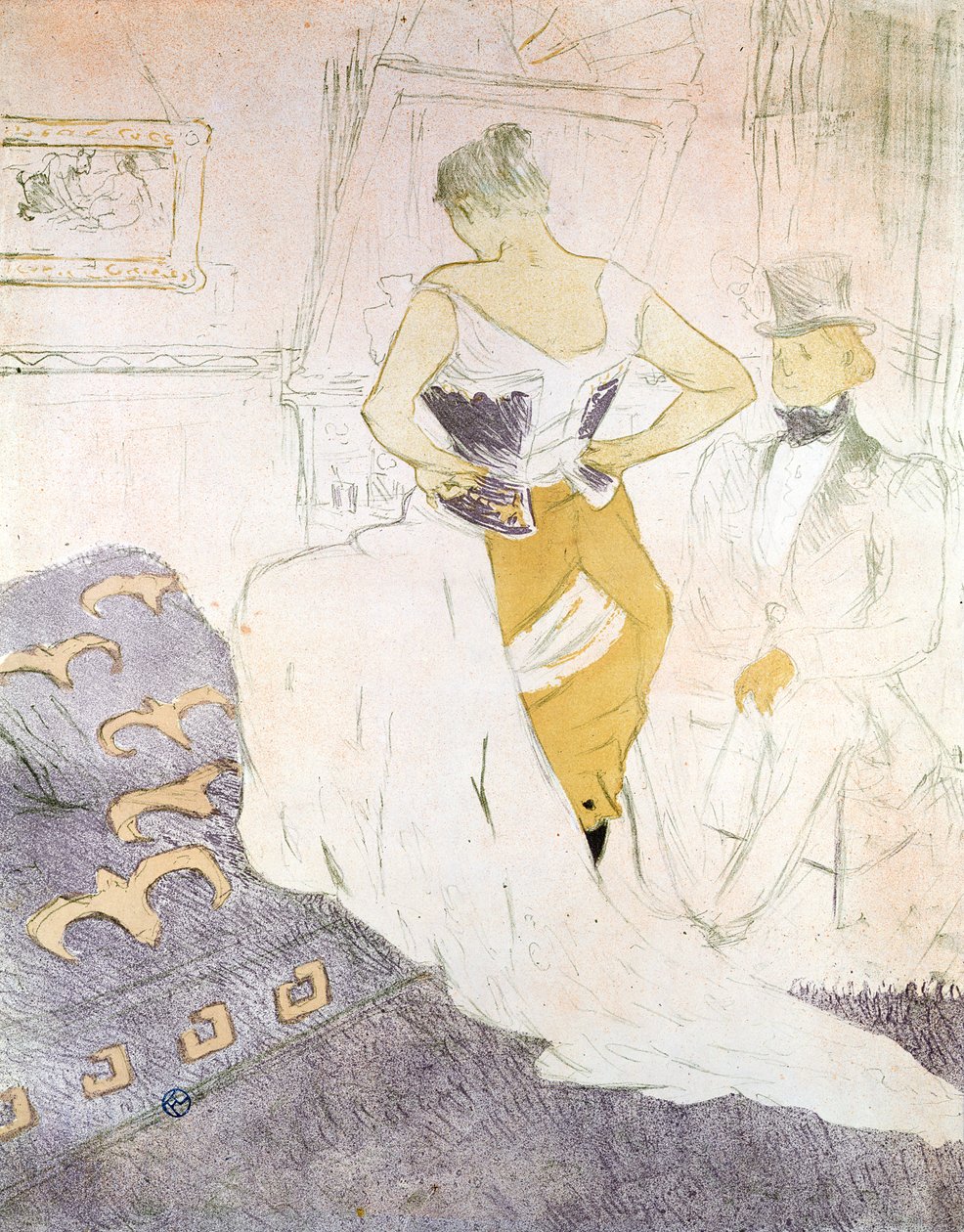 Nainen korsetissa Elles-elokuvasta, 1896 tekijältä Henri de Toulouse Lautrec