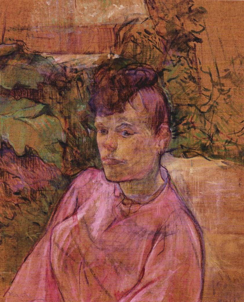 Nainen Monsieur Forestin puutarhassa tekijältä Henri de Toulouse Lautrec