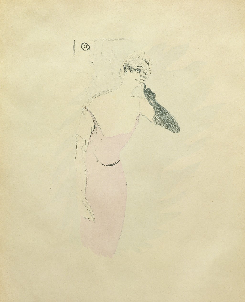 Yvette Guilbert, n. 1894 tekijältä Henri de Toulouse Lautrec