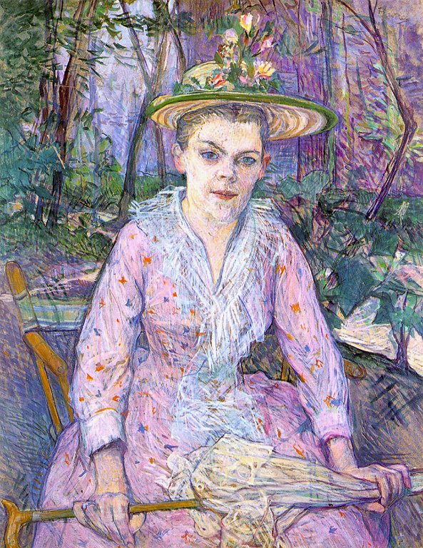 nainen sateenvarjon kanssa tekijältä Henri de Toulouse Lautrec