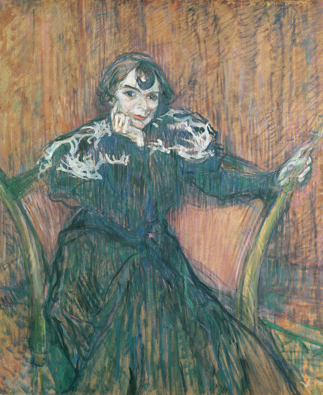 Madame Berthe Bady, 1897 (öljy kortille) tekijältä Henri de Toulouse Lautrec