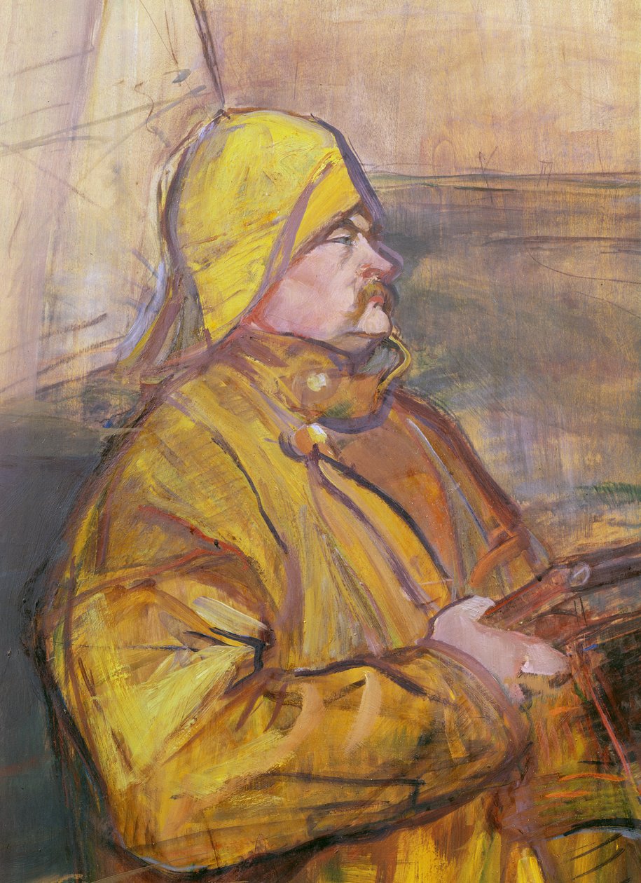 Monsieur Maurice Joyant, 1900-luvun pään yksityiskohta tekijältä Henri de Toulouse Lautrec