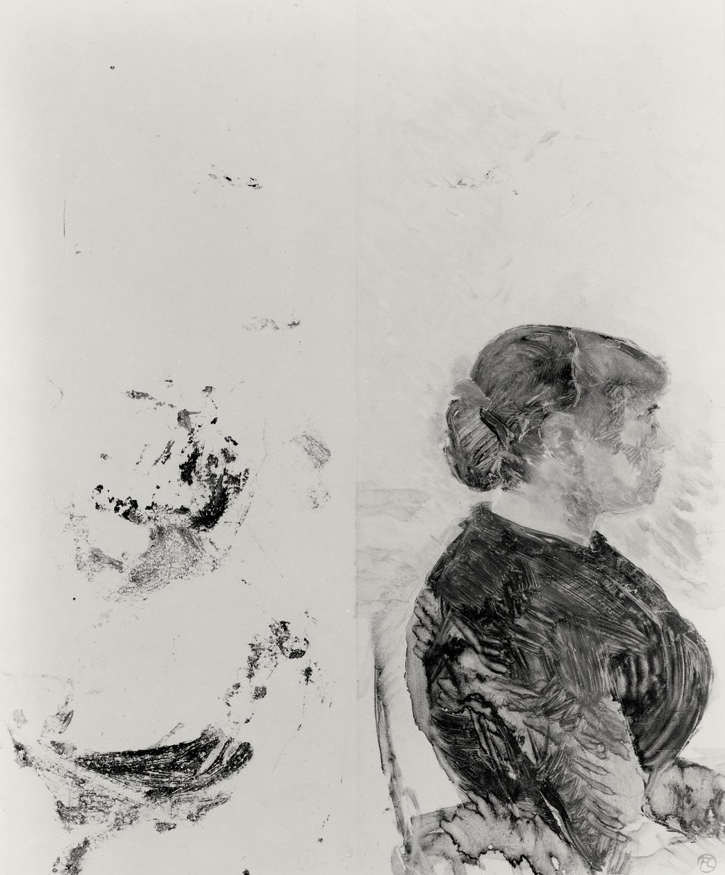 Tykkimies ja hänen vaimonsa, 1886 (monotypia) tekijältä Henri de Toulouse Lautrec