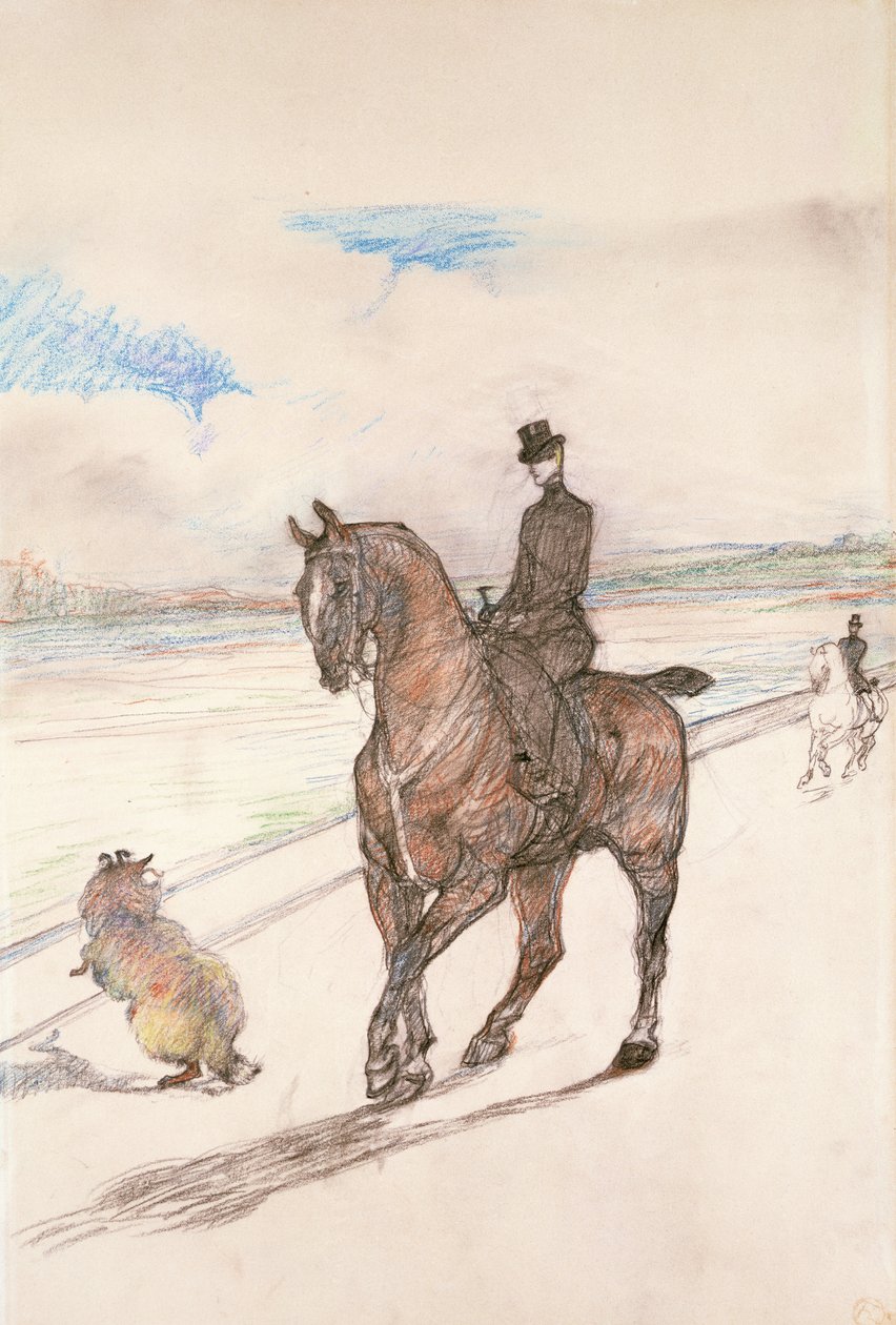 Amazon, n. 1899 (värikynä paperilla) tekijältä Henri de Toulouse Lautrec