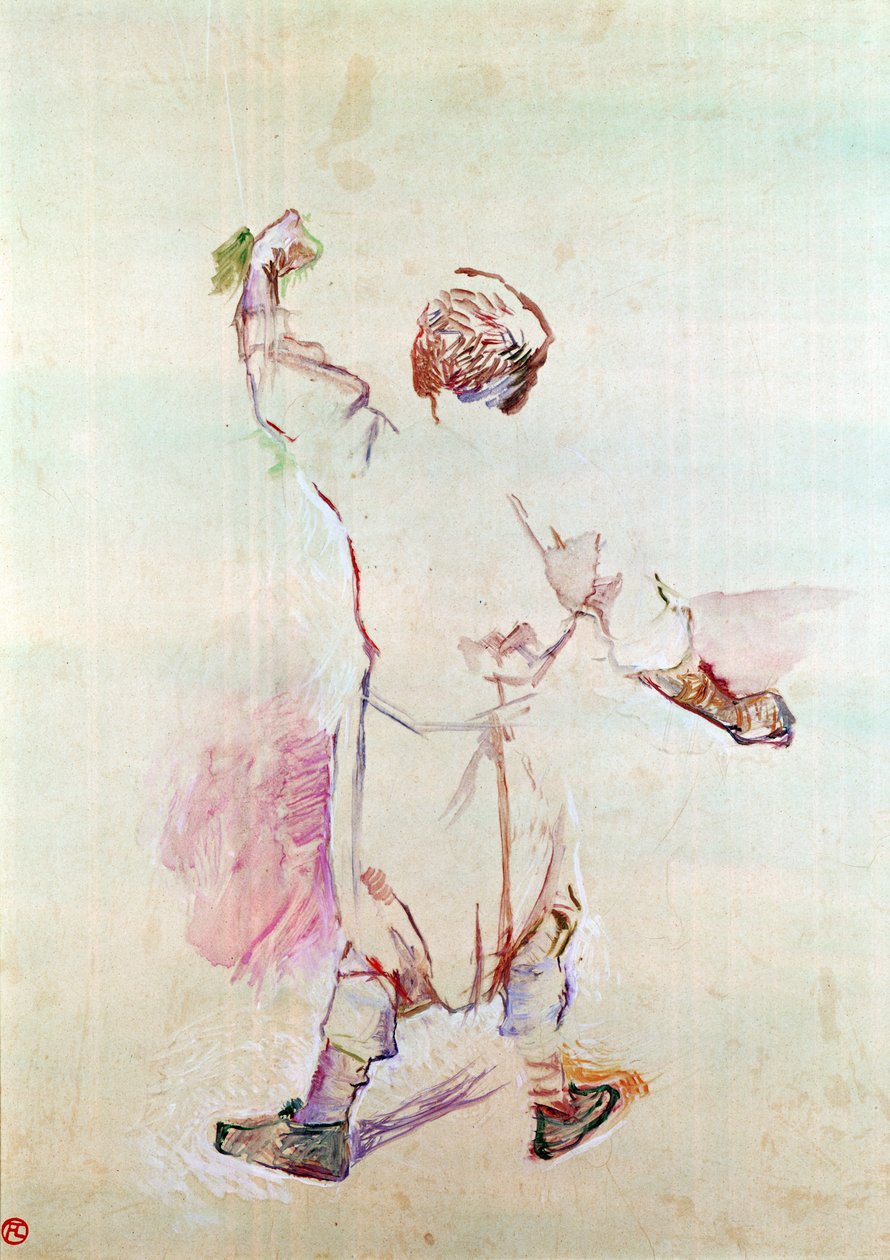 Pitkäpaitaisen miehen selkä, 1888 (öljy puulle) tekijältä Henri de Toulouse Lautrec