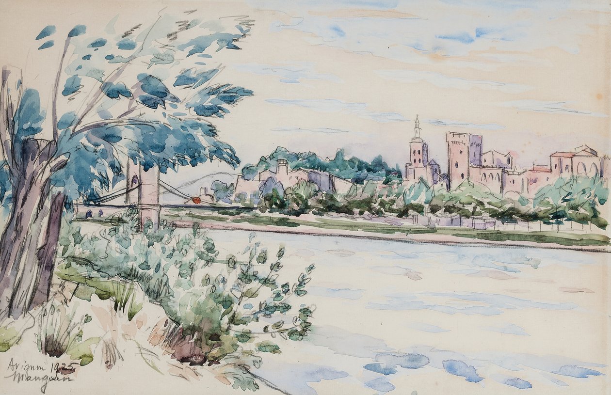 Avignon, paavien palatsi tekijältä Henri Charles Manguin