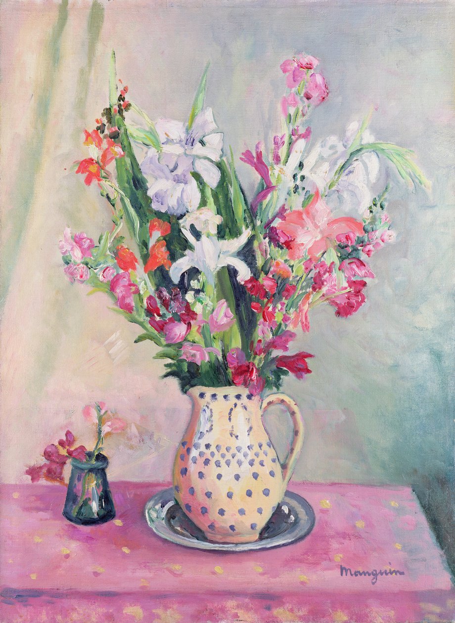 Gladiolit maljakossa tekijältä Henri Charles Manguin