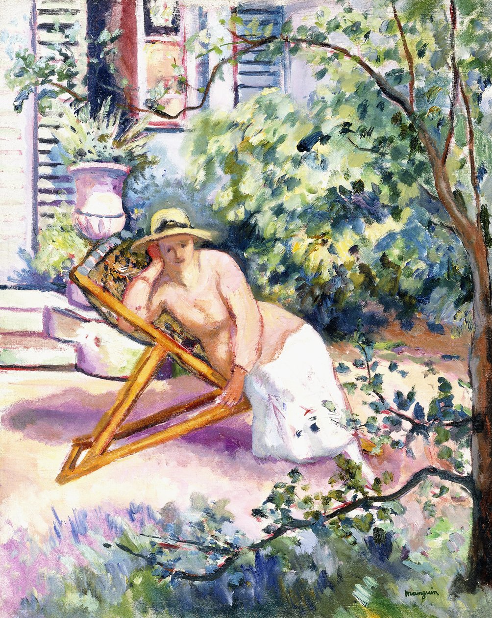 Jeanne Neuillyn puutarhassa tekijältä Henri Charles Manguin