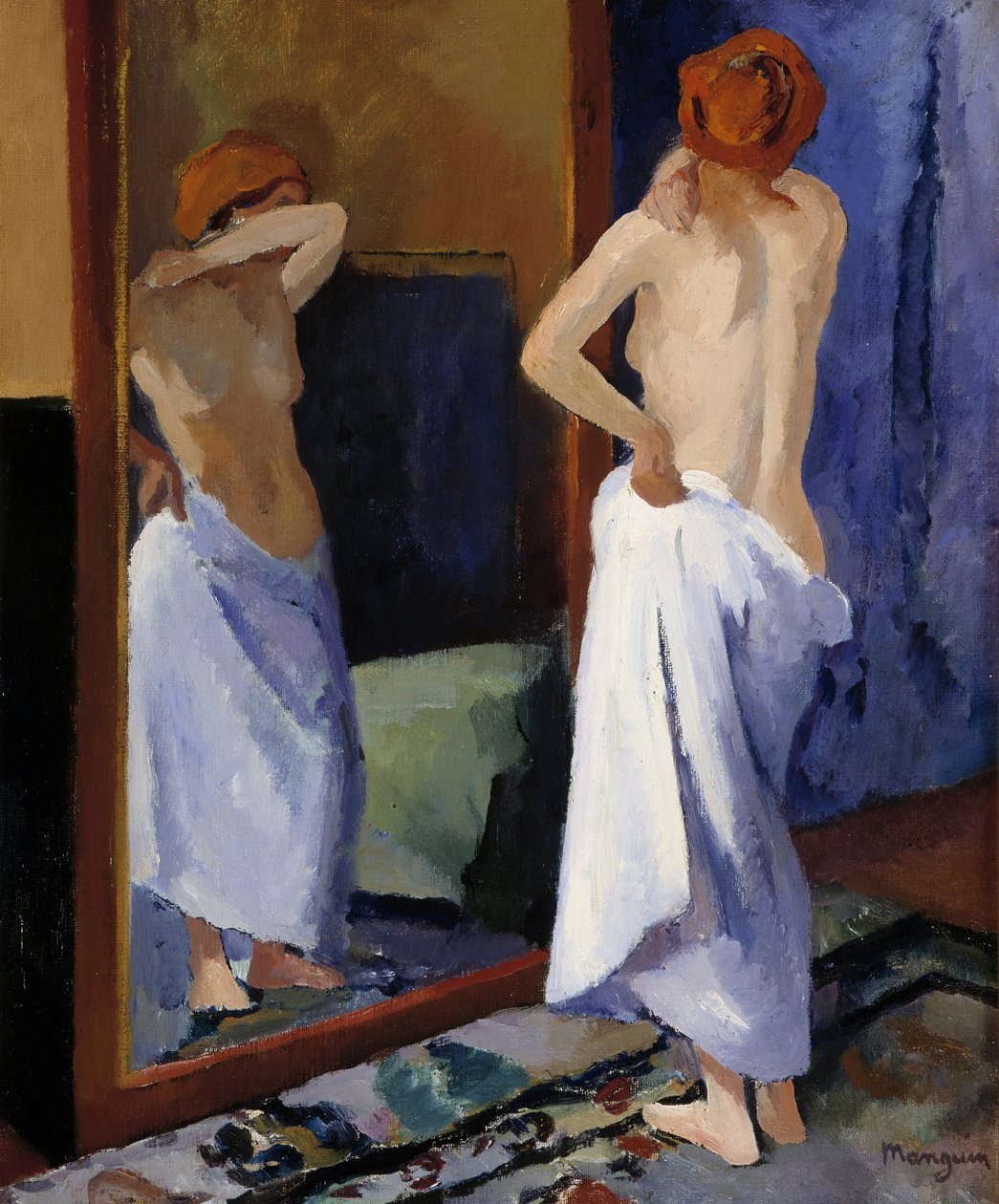 Alaston peilissä 1900-luku (öljy kankaalle) tekijältä Henri Charles Manguin