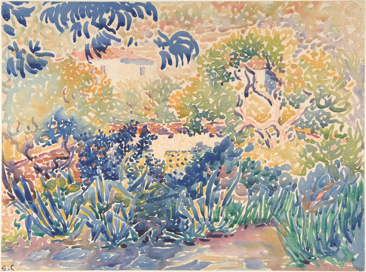 The Artists Garden at Saint-Clair, 1904-5 (wc) tekijältä Henri Edmond Cross