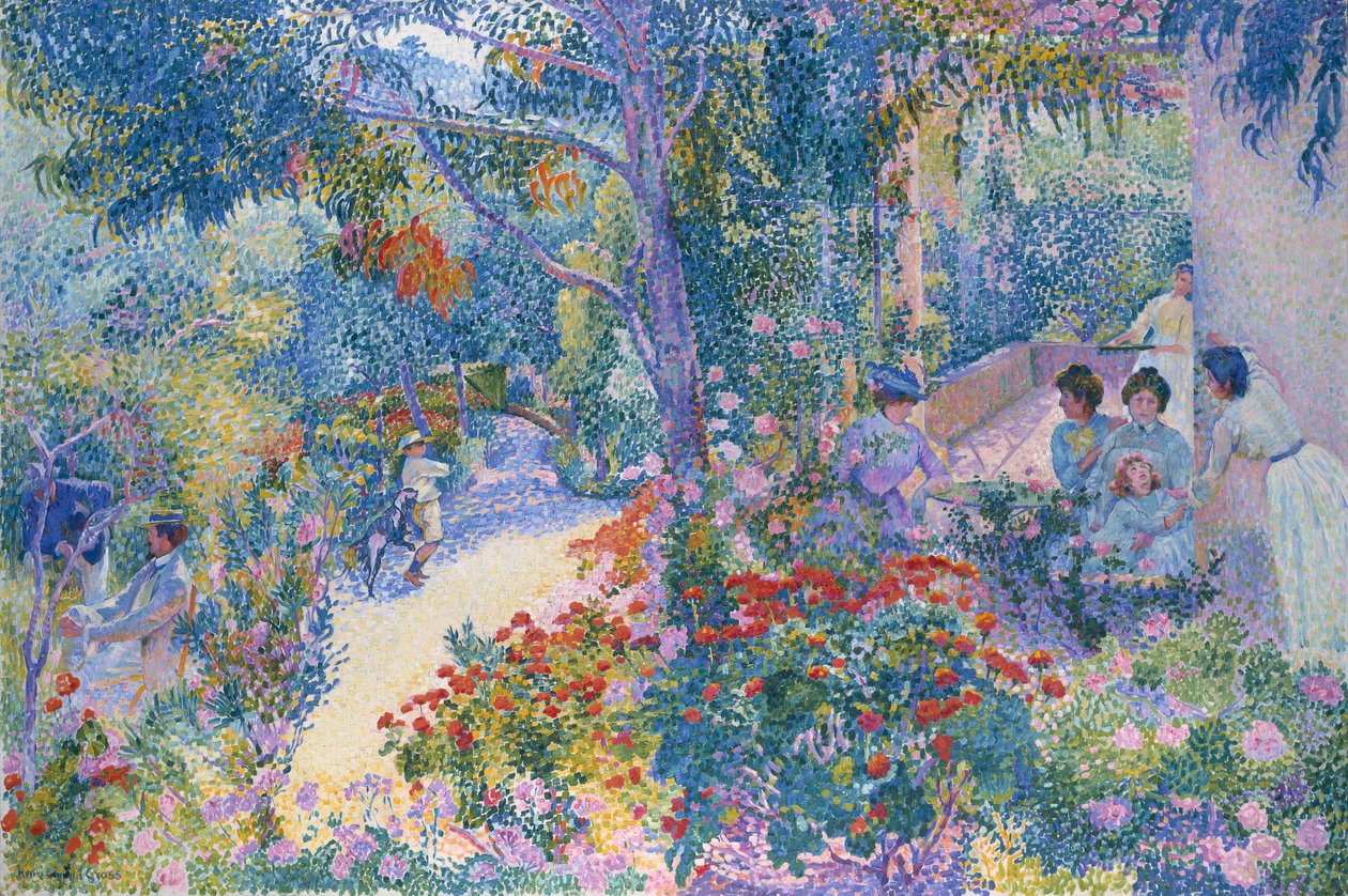 Iltapäivä puutarhassa tekijältä Henri Edmond Cross