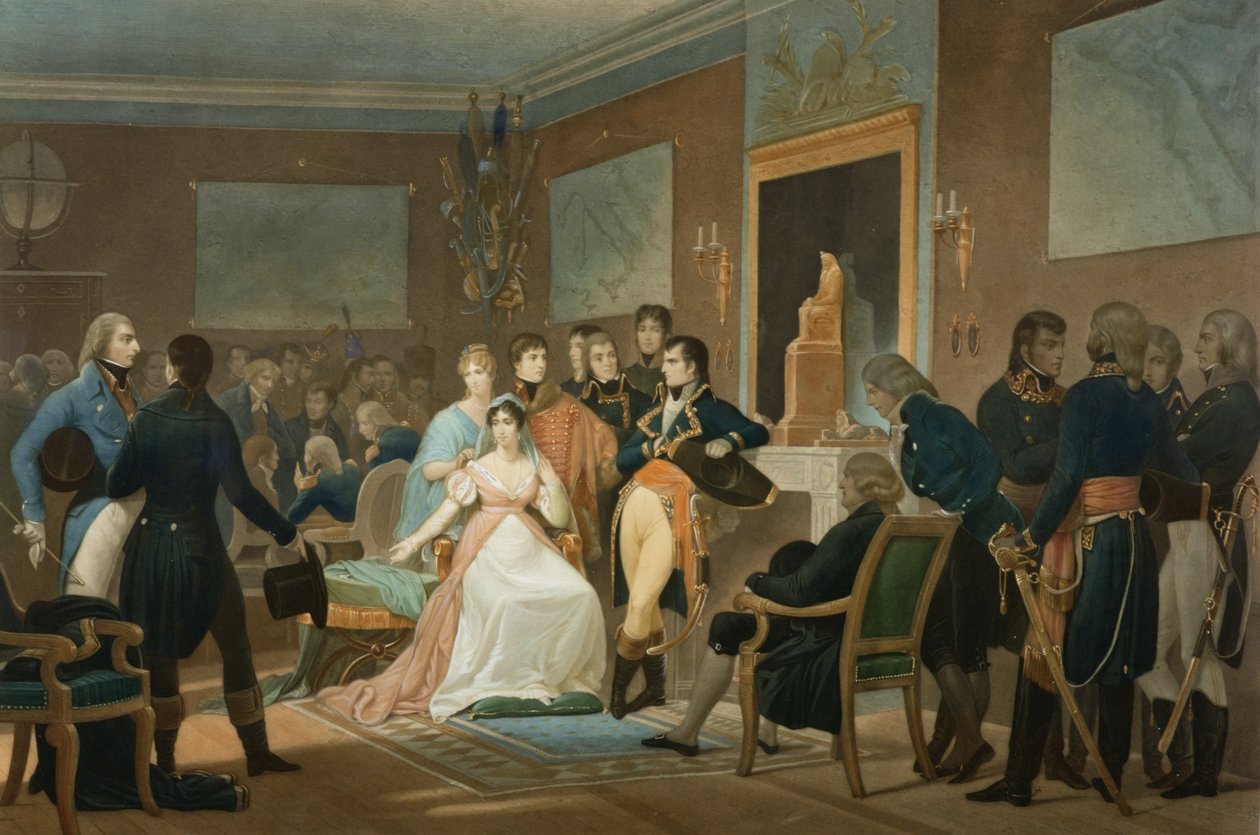 18. päivän Brumairen aamu (9. marraskuuta) 1799, kaiverrus Jean Pierre Marie Jazet (1788-1871) 1851 (akvatinta) tekijältä Henri Frederic Schopin