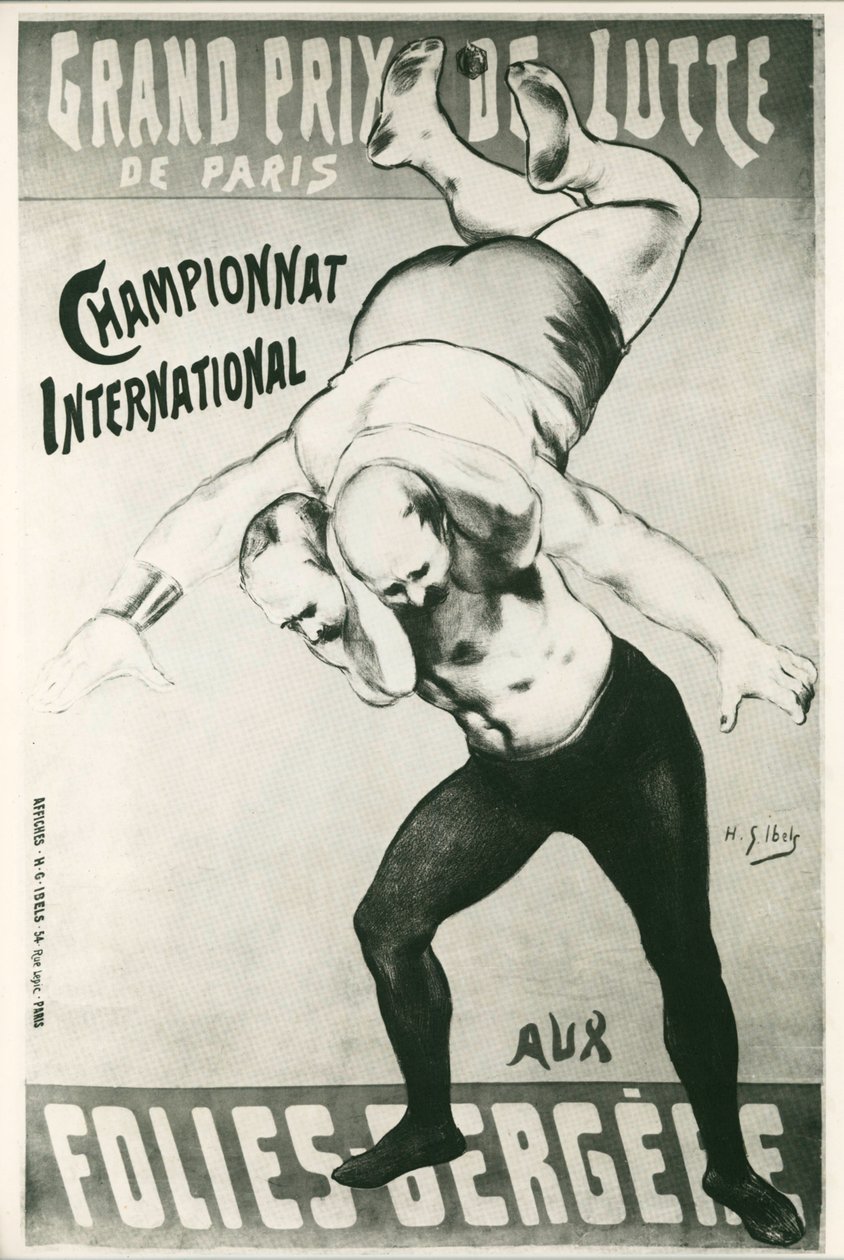 Henri G. Ibels: Grand Prix de Lutte de Paris ... (litografia) tekijältä Henri Gabriel Ibels