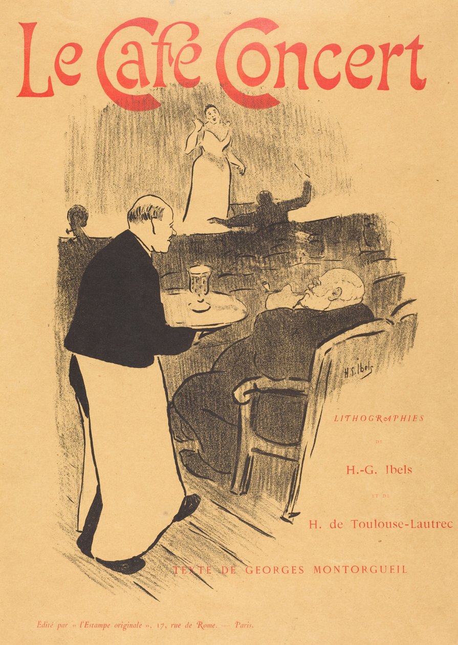 Le café concert: Illustrierte Titelseite tekijältä Henri-Gabriel Ibels
