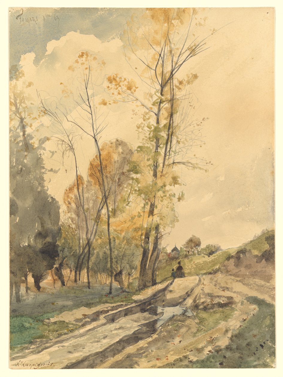 Maisema Famarsissa tekijältä Henri-Joseph Harpignies