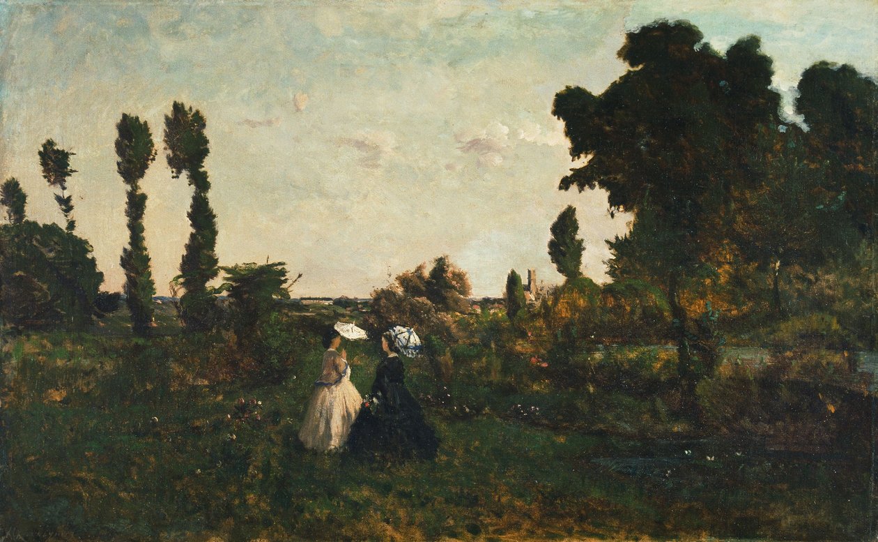 Maisema hahmojen kanssa tekijältä Henri-Joseph Harpignies